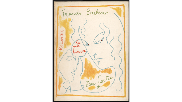 Francis Poulenc, La voix humaine, Umschlag der gedruckten Ausgabe, 1959