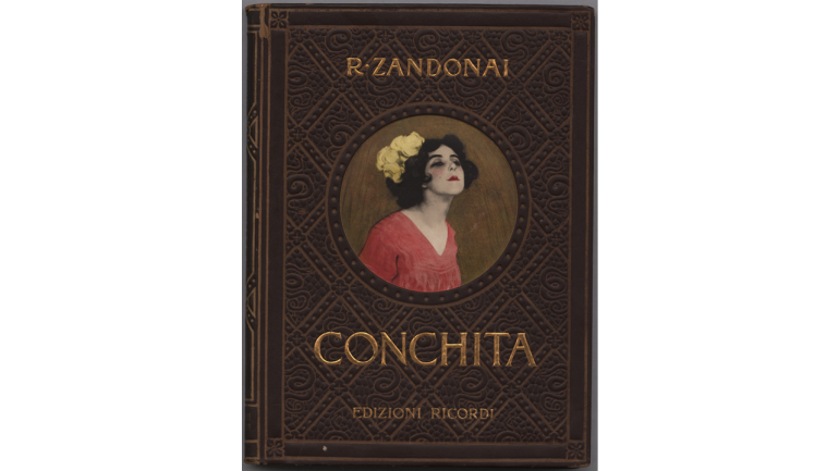 Riccardo Zandonai, Conchita, Umschlag des Klavierauszugs, 1911