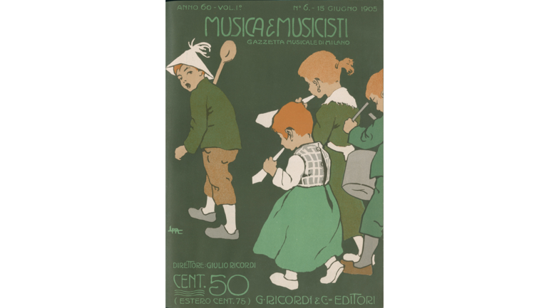Musica e musicisti, Illustration von Leopoldo Metlicovitz, 1905
