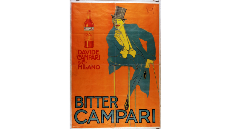 Plakat von Enrico Sacchetti für Bitter Campari, 1921
