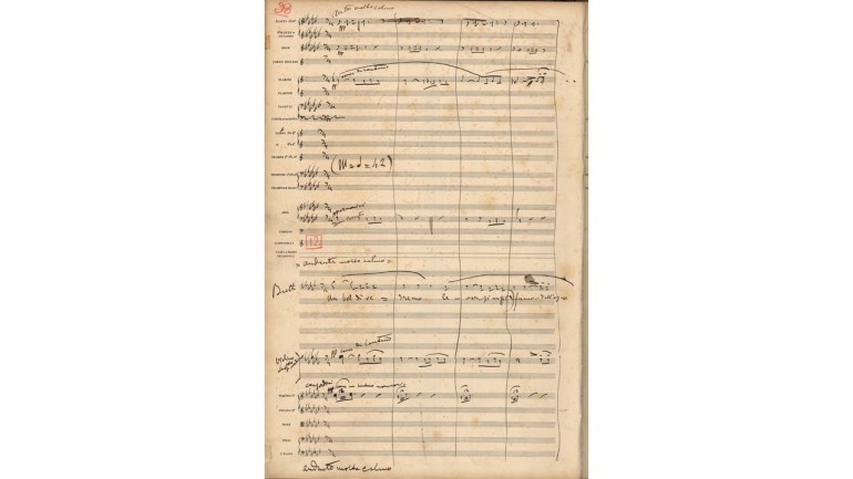 Un bel dì vedremo, Autograf der Partitur von Giacomo Puccini, Folio 181v