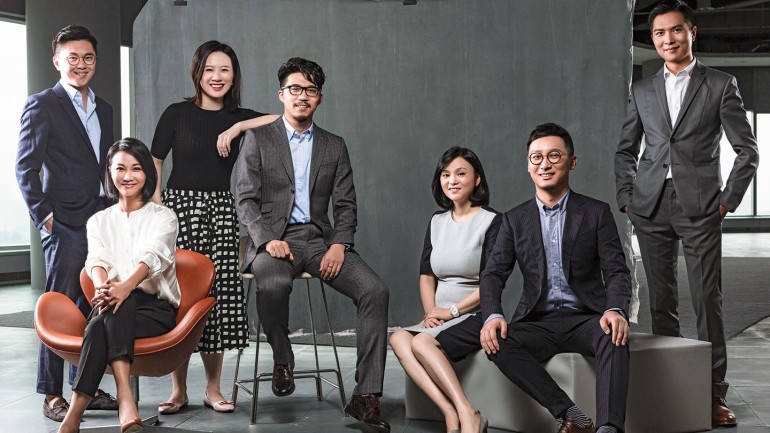 Das Investment-Team von Bertelsmann Asia Investments (von links): William Zhao, Annabelle Yu Long, Iris Cong, Patrick Hu (nicht mehr bei BAI), Christine Sun, Will Wang und Allen Li 