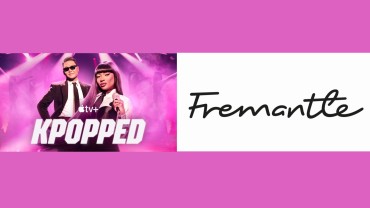 Logo-Collage mit Bildern der K-Pop Stars PSY und Megan Thee Stallion