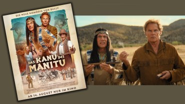Poster und Szenenbild auf dem Film „Das Kanu des Manitu“