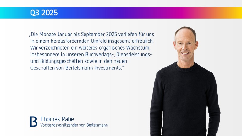 Statement von Thomas Rabe zu den Quartalszahlen Q3 2025