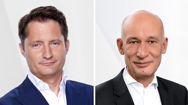 Bert Habets (© RTL Group) und Axel Hentrei (© Bertelsmann Printing Group) (v.l.n.r.) 