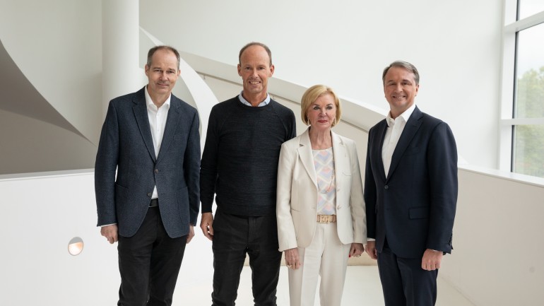 Christoph Mohn, Thomas Rabe, Liz Mohn und Immanuel Hermreck