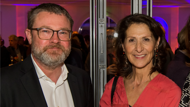 Christian Krug, Chefredakteur Neue Geschäftsfelder bei Gruner + Jahr, und RTL-Korrespondentin Antonia Rados