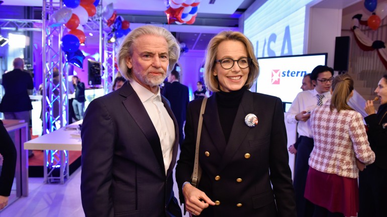 G+J-CEO Julia Jäkel mit Unternehmer Hermann Bühlbecker