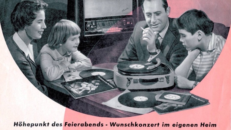 Werbeplakat des Bertelsmann Schallplattenrings um 1960.
