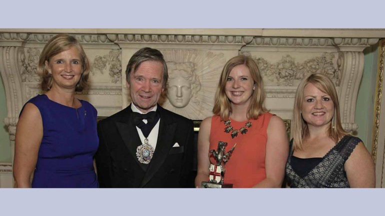 Joanna Prior (Managing Director, Penguin General), The Lord Mayor, Siena Parker (Creative Responsibility Manager, Penguin Random House), Ruth Davey (Ministry of Stories) (v. l.)