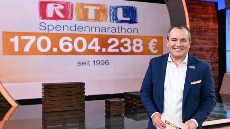 Wolfram Kons beim Finale des 23. RTL-Spendenmarthon. Mehr als 170 Millionen Euro an Spenden konnten seit 1996 gesammelt werden.