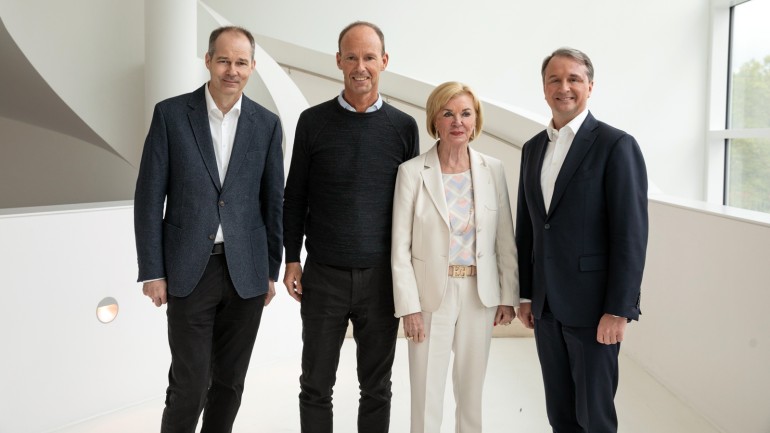 Christoph Mohn, Thomas Rabe, Liz Mohn und Immanuel Hermreck