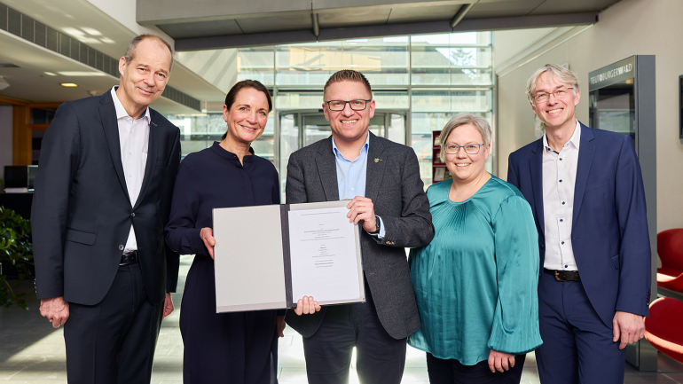 Christoph Mohn, Katja Hattendorf, Robin Rieksneuwöhner, Katrin Vilmar, Oliver Vorndran (v. l.)